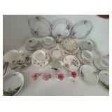 Bone China Teacup, Saucer & Plate Mixed Lot