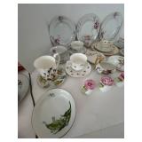 Bone China Teacup, Saucer & Plate Mixed Lot