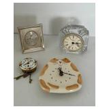 Howard Miller, Sheffield & August Ceramics Clock Mixed Lot of 4