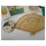 Decorative Pouches, Folding Fans & Tabletop Decor Mixed Lot