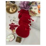 Decorative Pouches, Folding Fans & Tabletop Decor Mixed Lot