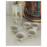 Ceramic Decor Mixed Lot  Egyptian Plate, Sake