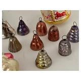 Vintage Assorted Christmas Ornaments  Including Mini Bells