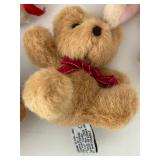 Vintage Bunnies & Bears- plush ornaments collectibles