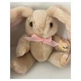 Vintage Bunnies & Bears- plush ornaments collectibles
