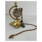 Majestion Gold Tone Pocket Watch With Chain & Stand