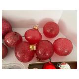 Holiday Ornament Mixed Lot of glass, Plastic & Silk Wrapped