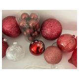 Holiday Ornament Mixed Lot of glass, Plastic & Silk Wrapped