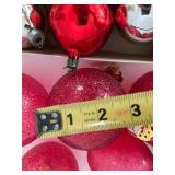 Holiday Ornament Mixed Lot of glass, Plastic & Silk Wrapped