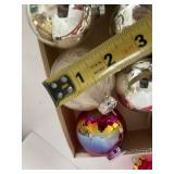 Holiday Ornament Mixed Lot of glass, Plastic & Silk Wrapped