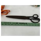 Mixed Lot: Jewelry Pieces for repurpose, Hot Glue Gun, Wooden Yardstick & Large Steel Shears by Murray Black Co