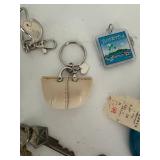 Mixed Lot: Assorted Keys, Keychains & Padlocks
