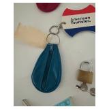 Mixed Lot: Assorted Keys, Keychains & Padlocks