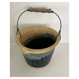 Studio Pottery Mixed Lot of 5 Vases, Pitcher, Bowl & Baskets most signed