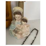 Catholic Religious Crucifixes, Rosaries & Figurines Mixed Lot including a sterling silver charm & Alpalca Silver Rosaries