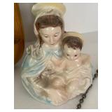 Catholic Religious Crucifixes, Rosaries & Figurines Mixed Lot including a sterling silver charm & Alpalca Silver Rosaries