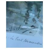 Signed Paris Watercolor Print Group by Delaux