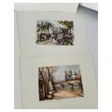 Paris Watercolor Print Set