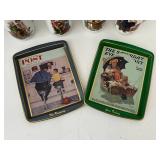 Norman Rockwell Saturday Evening Post Mug Set and Trays Mixed Lot
