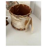 Signed Wildlife Art & Birch Bark Holiday Decor Mixed Lot