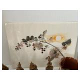 Signed Wildlife Art & Birch Bark Holiday Decor Mixed Lot