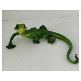 Large Green Ceramic Gecko Figurine