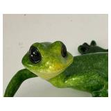 Large Green Ceramic Gecko Figurine