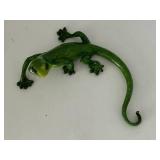 Large Green Ceramic Gecko Figurine