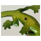 Large Green Ceramic Gecko Figurine