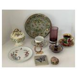 Mixed Lot of Decorative Ceramic Floral Pieces Collectibles
