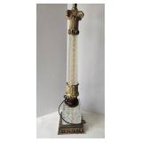 Vintage Brass and Crystal Table Lamp