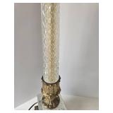 Vintage Brass and Crystal Table Lamp
