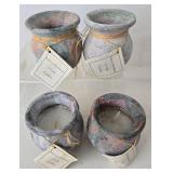 Mixed Lot: Woven Basket, Counterpoint Vase & Assorted Candles