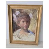 Signed Framed Portrait Painting
