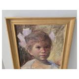 Signed Framed Portrait Painting