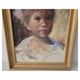Signed Framed Portrait Painting