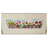 Cal Bonnivier City Garden 9 X 20 Artwork w/Matting