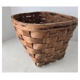 Antique Woven Wood Bike Basket