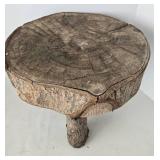 Homemade Wood Stool & Bota Bag Mixed Lot