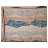 Large Vintage Filkauf Screen Printed Linen Wall Hanging 48 X 36 in