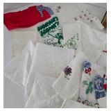 Vintage Hankie Assortment - Novelty, Irish, Floral & Lace Handkerchiefs With Box