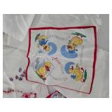 Vintage Hankie Assortment - Novelty, Irish, Floral & Lace Handkerchiefs With Box