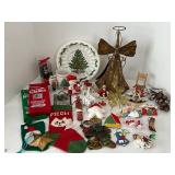 Vintage Mixed Lot Christmas Ornaments, Decor & Icicles Mixed Lot