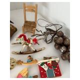 Vintage Mixed Lot Christmas Ornaments, Decor & Icicles Mixed Lot
