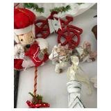 Vintage Mixed Lot Christmas Ornaments, Decor & Icicles Mixed Lot