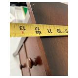 DOMAIN Wood 2-Drawer Side Table With Tapered Legs