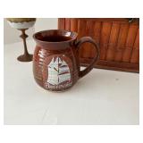 Peacemaker Mug, Rattan Storage Box & Folk Art Mixed Lot