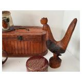 Peacemaker Mug, Rattan Storage Box & Folk Art Mixed Lot