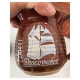 Peacemaker Mug, Rattan Storage Box & Folk Art Mixed Lot
