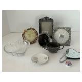 Decorative Picture Frames, Mirror Heart Hook, Glass Bowls & More